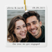 Het jaar waarin we verloofd zijn foto keramisch ornament (Voorkant)
