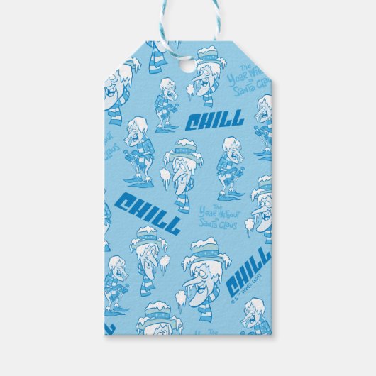 HET JAAR ZONDER EEN SANTA CLAUS™-sneeuwbuispatroon Cadeaulabel (Voorkant)