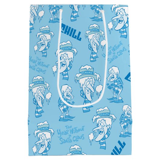 HET JAAR ZONDER EEN SANTA CLAUS™-sneeuwbuispatroon Medium Cadeauzakje (Achterkant)