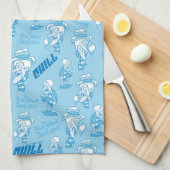 HET JAAR ZONDER EEN SANTA CLAUS™-sneeuwbuispatroon Theedoek (Quarter Fold)