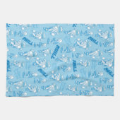 HET JAAR ZONDER EEN SANTA CLAUS™-sneeuwbuispatroon Theedoek (Horizontaal)