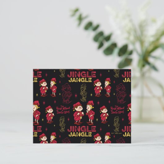 HET JAAR ZONDER SANTA CLAUS™ | Elf Pattern Feestdagenkaart (Staand voorkant)