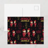 HET JAAR ZONDER SANTA CLAUS™ | Elf Pattern Feestdagenkaart (Voorkant / Achterkant)