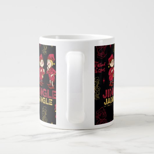 HET JAAR ZONDER SANTA CLAUS™ | Elf Pattern Grote Koffiekop (Achterkant)