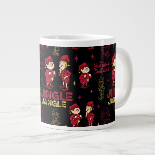 HET JAAR ZONDER SANTA CLAUS™ | Elf Pattern Grote Koffiekop (Voorkant rechts)