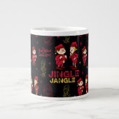 HET JAAR ZONDER SANTA CLAUS™ | Elf Pattern Grote Koffiekop (Voorkant)