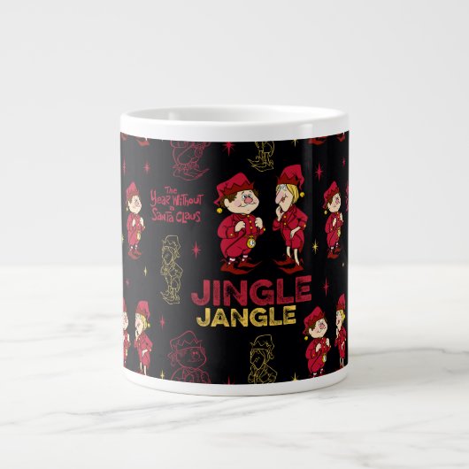 HET JAAR ZONDER SANTA CLAUS™ | Elf Pattern Grote Koffiekop (Voorkant)