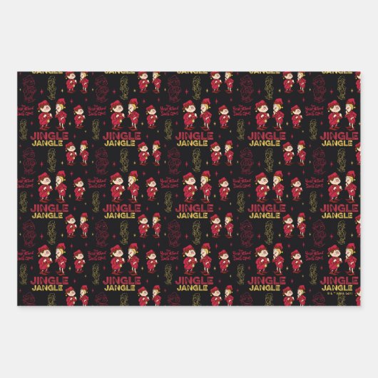 HET JAAR ZONDER SANTA CLAUS™ | Elf Pattern Inpakpapier Vel (Voorkant 3)