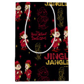 HET JAAR ZONDER SANTA CLAUS™ | Elf Pattern Medium Cadeauzakje (Voorkant)