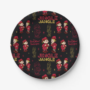 HET JAAR ZONDER SANTA CLAUS™ Elf Pattern Papieren Bordje