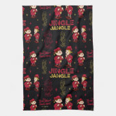 HET JAAR ZONDER SANTA CLAUS™ | Elf Pattern Theedoek (Verticaal)