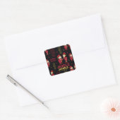 HET JAAR ZONDER SANTA CLAUS™ | Elf Pattern Vierkante Sticker (Envelop)