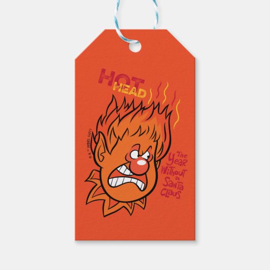 HET JAAR ZONDER SANTA CLAUS™ | Hete kop Cadeaulabel (Voorkant)