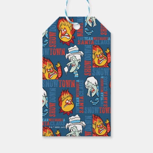 HET JAAR ZONDER SANTA CLAUS™ Snowtown Showdown Cadeaulabel (Voorkant)