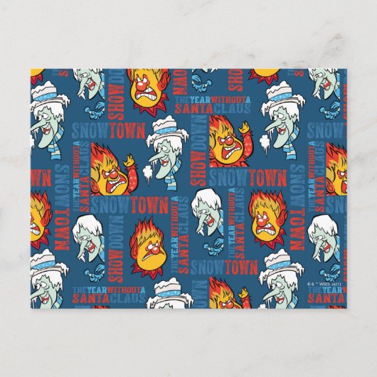 HET JAAR ZONDER SANTA CLAUS™ Snowtown Showdown Feestdagenkaart (Voorkant)
