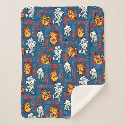 HET JAAR ZONDER SANTA CLAUS™ Snowtown Showdown Sherpa Deken (Voorkant)