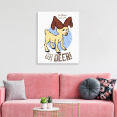 HET JAAR ZONDER SANTA CLAUS™ | Vixen "Oh Deer" Canvas Afdruk (Insitu (Woonkamer))