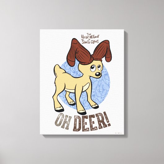 HET JAAR ZONDER SANTA CLAUS™ | Vixen "Oh Deer" Canvas Afdruk (Voorkant)