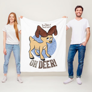HET JAAR ZONDER SANTA CLAUS™ Vixen "Oh Deer" Fleece Deken