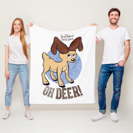 HET JAAR ZONDER SANTA CLAUS™ | Vixen "Oh Deer" Fleece Deken (In situ)