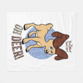 HET JAAR ZONDER SANTA CLAUS™ | Vixen "Oh Deer" Fleece Deken (Voorkant (Horizontaal))