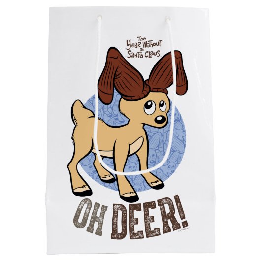HET JAAR ZONDER SANTA CLAUS™ | Vixen "Oh Deer" Medium Cadeauzakje (Achterkant)