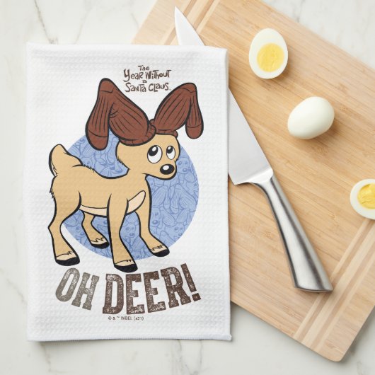 HET JAAR ZONDER SANTA CLAUS™ | Vixen "Oh Deer" Theedoek (Quarter Fold)