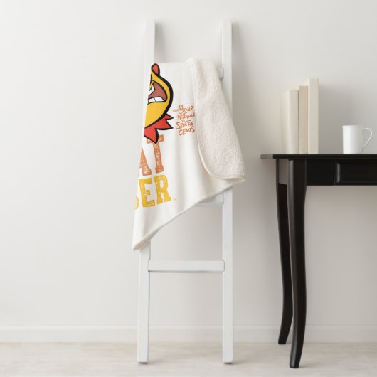 HET JAAR ZONDER SANTA CLAUS™ WARMTE Miser Fuming Sherpa Deken (In situ)