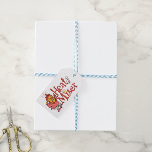 HET JAAR ZONDER SANTA CLAUS™ | Warmtevermiste Cadeaulabel (Met Touw)