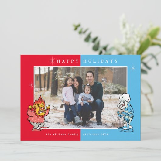 HET JAAR ZONDER SINTERKLAAS™ PRETTIGE FEESTDAGEN | FEESTDAGENKAART (Staand voorkant)