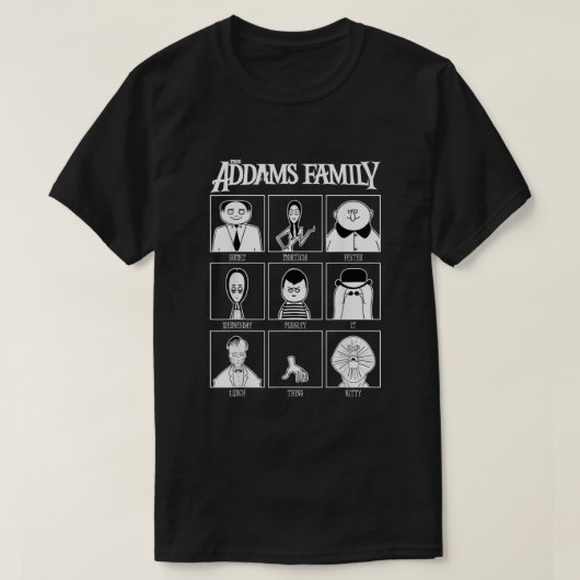 Het jaarboek Addams Familie T-shirt (Design voorkant)