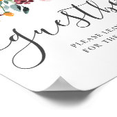 Het jaarboek "Floral Wedding Sign" Poster (Hoek)