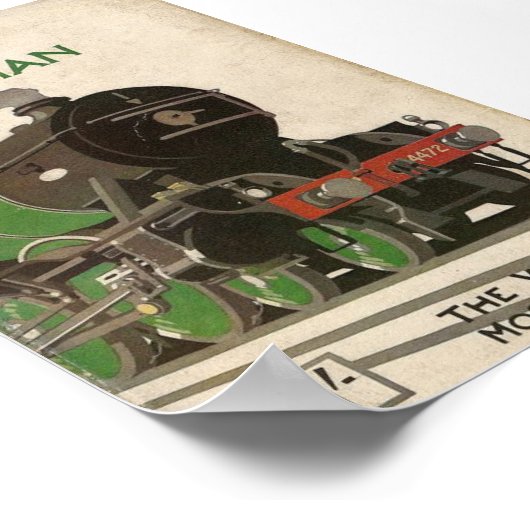 Het jaartal Flying Scotsman Poster (Hoek)