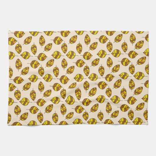 Het jaartal laat het gele lederen patroon op om he theedoek (Horizontaal)