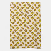 Het jaartal laat het gele lederen patroon op om he theedoek (Verticaal)