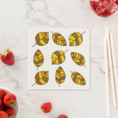 Het jaartal laat het gele lederpatroon op om het e servetten (Insitu)