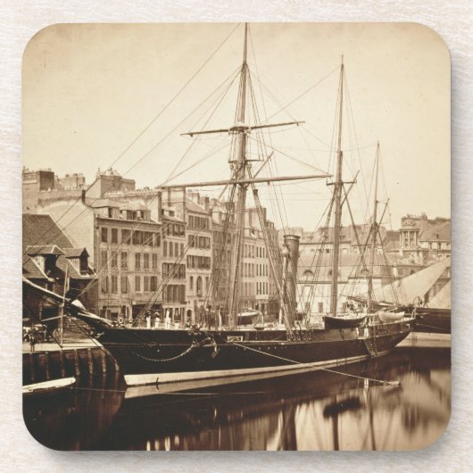 Het jacht op keizersnede La Reine Hortense in Le H Bier Onderzetter (Voorkant)