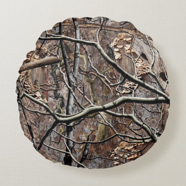 Het jachtpatroon van Camouflage 8 Rond Kussen (Voorkant)