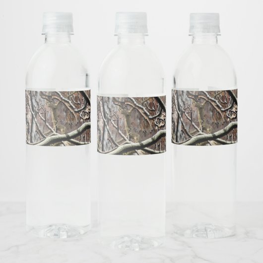 Het jachtpatroon van Camouflage 8 Waterfles Etiket (Flessen)