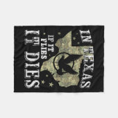 Het jachtseizoen van Texas Dove - It Flies It Dies Fleece Deken (Voorkant (Horizontaal))