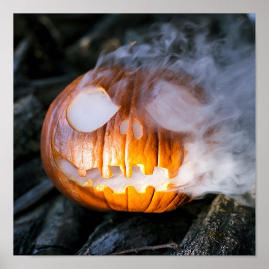 Het Jack-o-Lantern-hoofd van de Koploze Ruiter sta Poster (Voorkant)