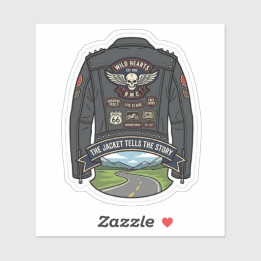 Het Jack Vertelt Het Verhaal Biker Motorfiets Sticker (Vel)
