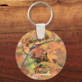 Het jagen is het leven Persoonlijke Buck en Rifle Sleutelhanger (Voorkant)