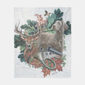 Het jagen met een Weimaraner, "Gray Ghost" Fleece Deken (Voorkant)