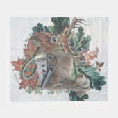 Het jagen met een Weimaraner, "Gray Ghost" Fleece Deken (Voorkant (Horizontaal))