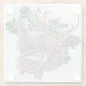 Het jagen met een Weimaraner, "Gray Ghost" Glazen Onderzetter (Achterkant)