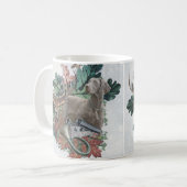 Het jagen met een Weimaraner, "Gray Ghost" Koffiemok (Voorkant links)