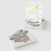 Het jagen met een Weimaraner, "Gray Ghost" Stenen Onderzetter (Zijkant)