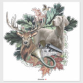 Het jagen met een Weimaraner, "Gray Ghost" Sticker (Vel)