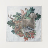 Het jagen met een Weimaraner, "Gray Ghost" Wandkleed (Voorkant)